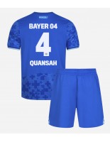 Bayer Leverkusen Jarell Quansah #4 Tredjedraktsett Barn 2025-26 Korte ermer (+ bukser)